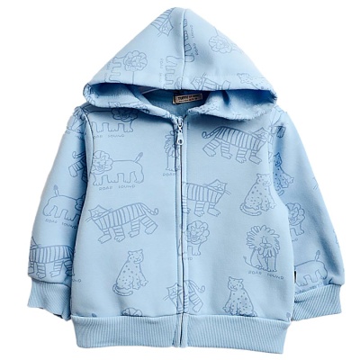 Толстовка утеплённая для мальчика Tuffy 240602 голубая 1